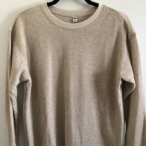 Waffle knit long sleeve.